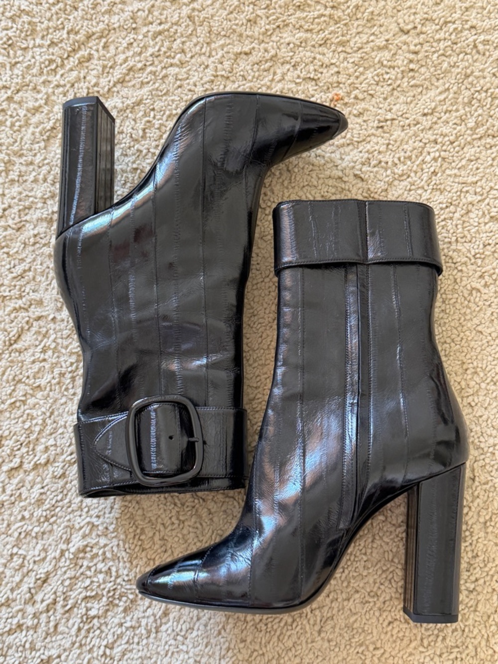 Saint Laurent Joplin Eel Leather Boots - Picture 6 of 10